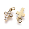 316 Surgical Stainless Steel Tiny Cross Charms STAS-F256-023D-G-3