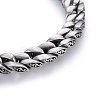 304 Stainless Steel Curb Chains Bracelets BJEW-E346-02AS-2
