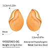 Oval 304 Stainless Steel & Resin Stud Earrings QS3167-1-1