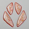 Transparent Resin Pendants RESI-TAC0004-24B-1