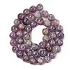 Natural Lepidolite/Purple Mica Stone Beads Strands G-B133-A01-8MM-4