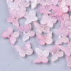 Transparent Spray Painted Glass Charms X-GLAA-T016-21D-1