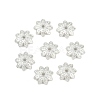 8-Petal Tibetan Style Alloy Flower Bead Caps TIBEB-2347-S-LF-3