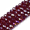 Electroplate Glass Beads Strands EGLA-A034-T6mm-B29-4
