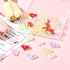 40Pcs UV Plating Rainbow Iridescent Transparent Acrylic Beads MACR-FS0002-19-9