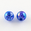 Transparent Crackle Acrylic Beads CACR-R011-8mm-13-1