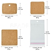 24Pcs 3 Styles Blank Kraft Paper Earring Display Cards CDIS-FS0001-10-4