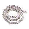 Electroplate Transparent Glass Beads Strands EGLA-B011-08A-HR03-2