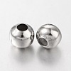 Platinum Iron Round Spacer Beads X-E188Y-2
