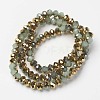 Electroplate Glass Beads Strands EGLA-A034-J8mm-O02-2