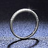 Rhodium Plated 925 Sterling Silver Micro Pave Cubic Zirconia Plain Band Rings WGF7D9C-17-2