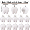 20Pcs 2 Colors Opaque Resin Pendants RESI-SC0006-94-2