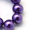 Baking Painted Pearlized Glass Pearl Round Bead Strands X-HY-Q330-8mm-76-3