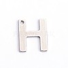 Tarnish Resistant 304 Stainless Steel Letter Charms STAS-O072-H-1