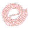 Baking Paint Pearlized Glass Pearl Round Bead Strands HY-Q003-4mm-05-2