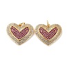 Brass Micro Pave Cubic Zirconia Pendants ZIRC-P092-040G-RS-2