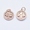 Brass Micro Pave Cubic Zirconia Charms RB-I078-68RG-NR-2