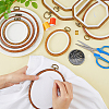 9Pcs 9 Style Plastic Cross Stitch Embroidery Hoops FIND-DC0004-90-3