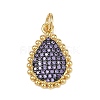 Brass Micro Pave Cubic Zirconia Pendants KK-S526-01G-3
