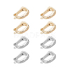 8Pcs 2 Colors Rack Plating Brass Micro Pave Clear Cubic Zirconia Fold Over Clasps FIND-PH0020-88-7