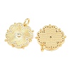 Brass Micro Pave Cubic Zirconia Pendants X-KK-C162-062G-01-2