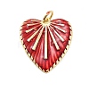 Brass Enamel Pendants KK-H206-11G-02-1