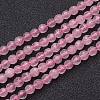 Natural Rose Quartz Beads Strands X-G-G099-F4mm-15-2