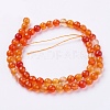 Natural Agate Beads Strands G-G580-6mm-09-2