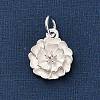 925 Sterling Silver Lotus Flower Charms STER-U009-01S-02-2