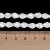 Opaque Solid Color Electroplate Glass Beads Strands EGLA-N013-P8mm-B02-4