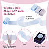 3 Rolls 3 Colors Wrinkle Polyester Ribbon OCOR-TA0002-98A-5