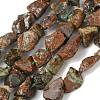 Raw Rough Natural Green Opal Beads Strands G-M453-D13-2