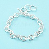 Ion Plating(IP) 304 Stainless Steel Cable Chain Bracelets BJEW-D030-16S-2