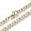 Brass Cable Chains Necklace Making MAK-N034-004B-KC-1