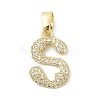 Brass Micro Pave Cubic Zirconia Pendants ZIRC-C012-01G-19-1