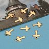 Ion Plating(IP) 304 Stainless Steel Tiny Cross Charms STAS-L159-06G-5