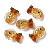Handmade Foil Lampwork Fish Beads FOIL-Z001-01I-1