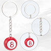 2Pcs 2 Colors Platinum Alloy Resin Keychains KEYC-BM0001-17-5