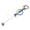 Alloy Bar Beadable Keychain for Jewelry Making DIY Crafts KEYC-A011-01M-2