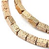 Electroplated Natural Lava Rock Beads Strands G-I360-K02-02-3