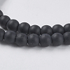 Synthetic Black Stone Beads Strands X-G-G508-6-3