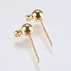 Brass Stud Earring Findings KK-F737-43-RS-3