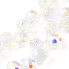 Electroplate Glass Beads Strands EGLA-D030-17T-2