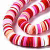 Handmade Polymer Clay Beads Strands CLAY-R089-8mm-104-2
