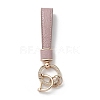 Microfiber & Zinc Alloy & Crystal Rhinestone Keychain LS-KEYC-G062-01C-2
