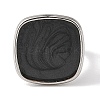 304 Stainless Steel Enamel Open Cuff Rings for Women RJEW-F166-23P-02-2