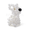 3D Glass Seed Beaded Rabbit Charms PALLOY-MZ00577-4