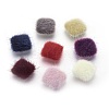 Faux Mink Fur Covered Cabochons WOVE-F021-04S-1