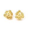 Flower Brass Bead Caps KK-V008-06G-1