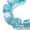 Electroplated Natural Quartz Beads Strands G-G767-02-20-3